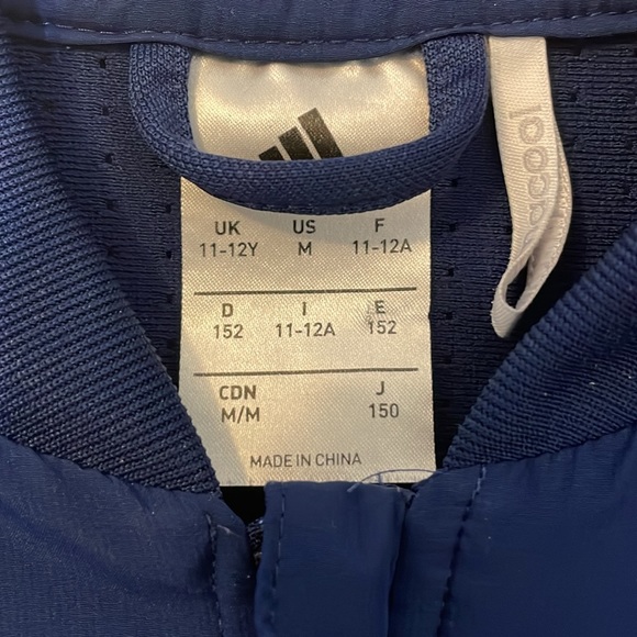 Adidas Climacool blue medium long sleeve zipper up jacket, rear air vents - Picture 5 of 11